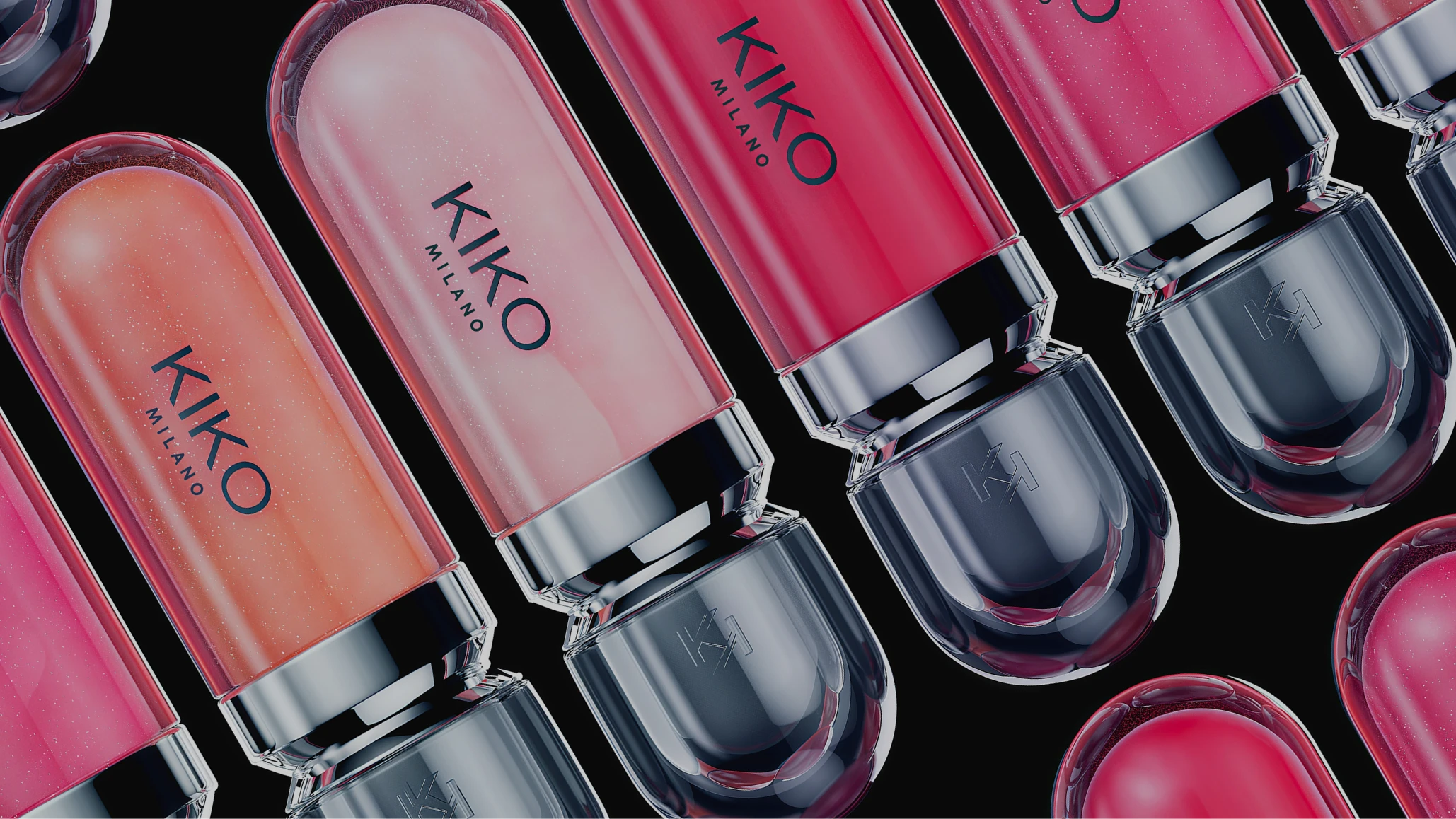 3D Hydra Lipgloss campaign banner (desktop)